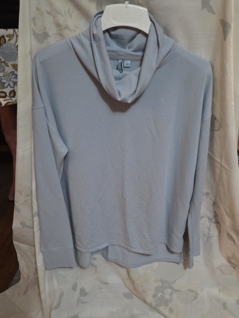 Studio Light Blue Cowl Neck Long Sleeve Top